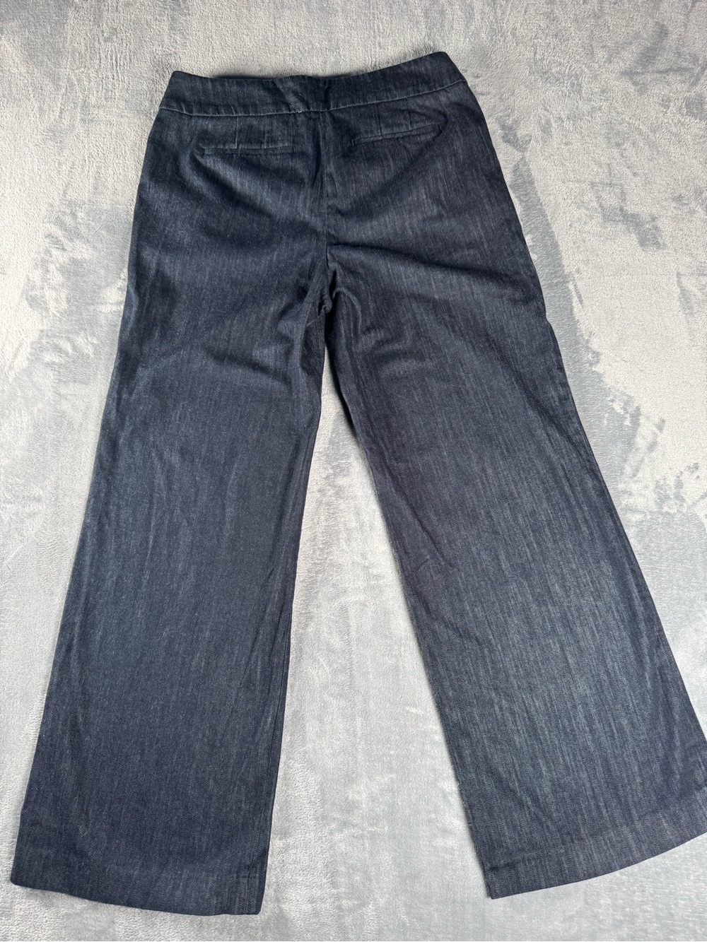 Talbots Refined Denim Wide Leg Pants High Waist Dark Wash Trouser Women’s Size 8 - Picture 4 of 7